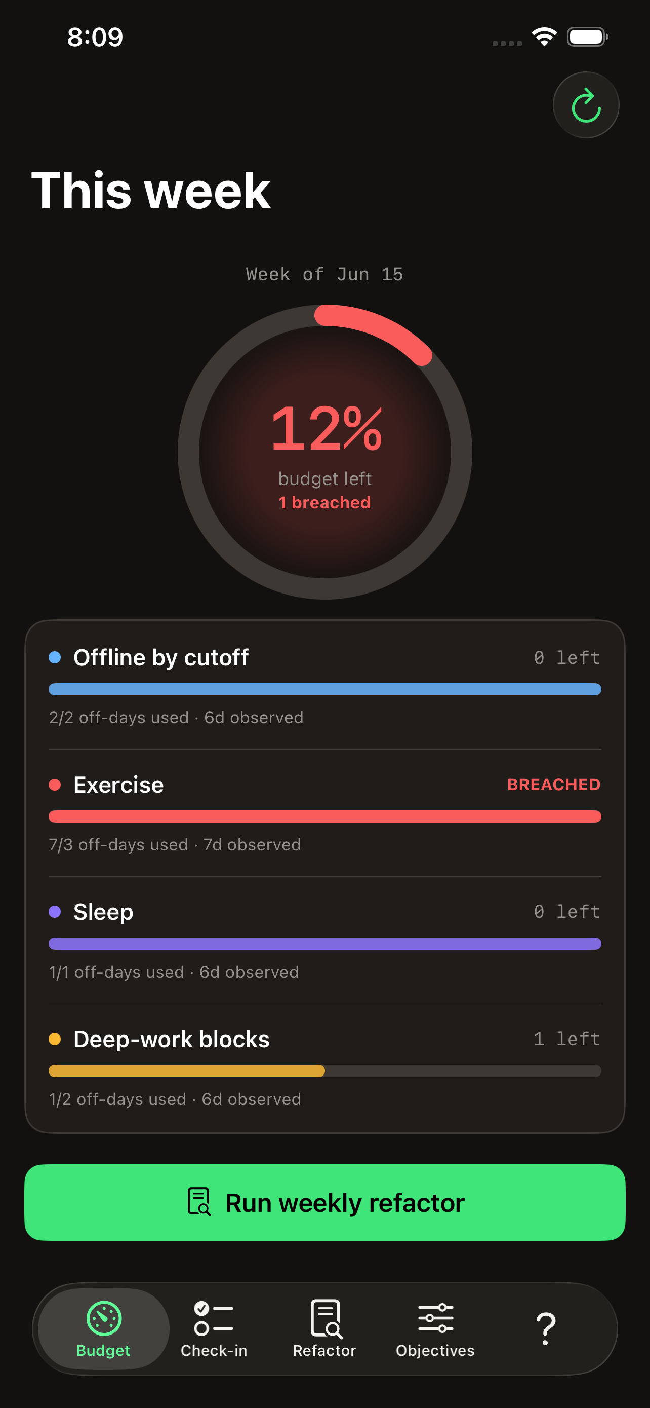 Symbiance app screenshot